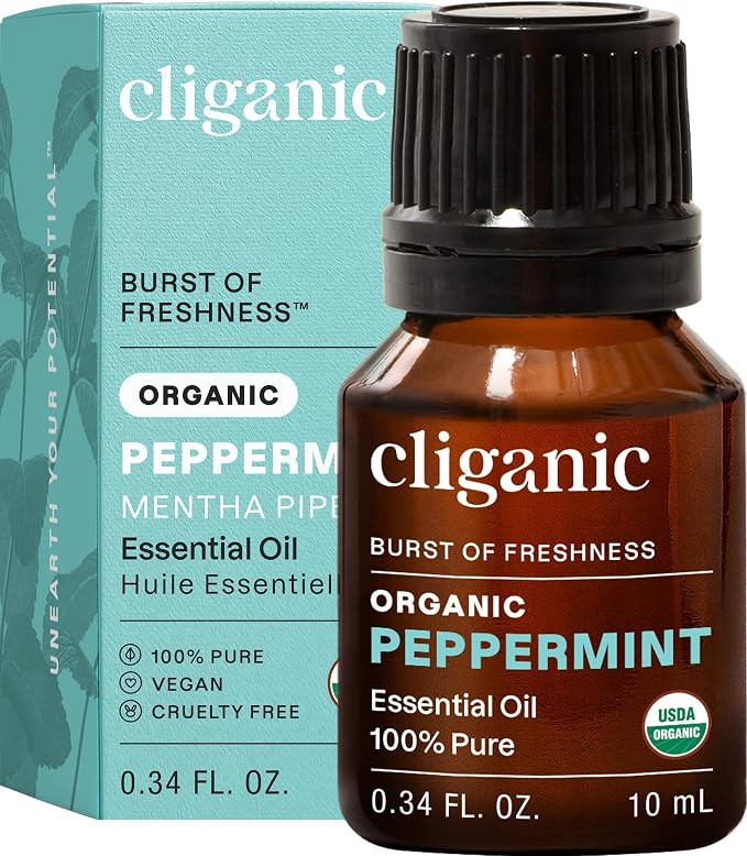Cliganic Organic Peppermint Essential Oil, 100% Pure Natural Undiluted, for Aromatherapy | Non-GM... | Amazon (US)