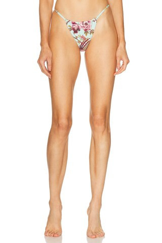 SKIMS X Cavalli String Bikini Bottom in Fagianella Print - Mint. Size M (also in XL). | FWRD 