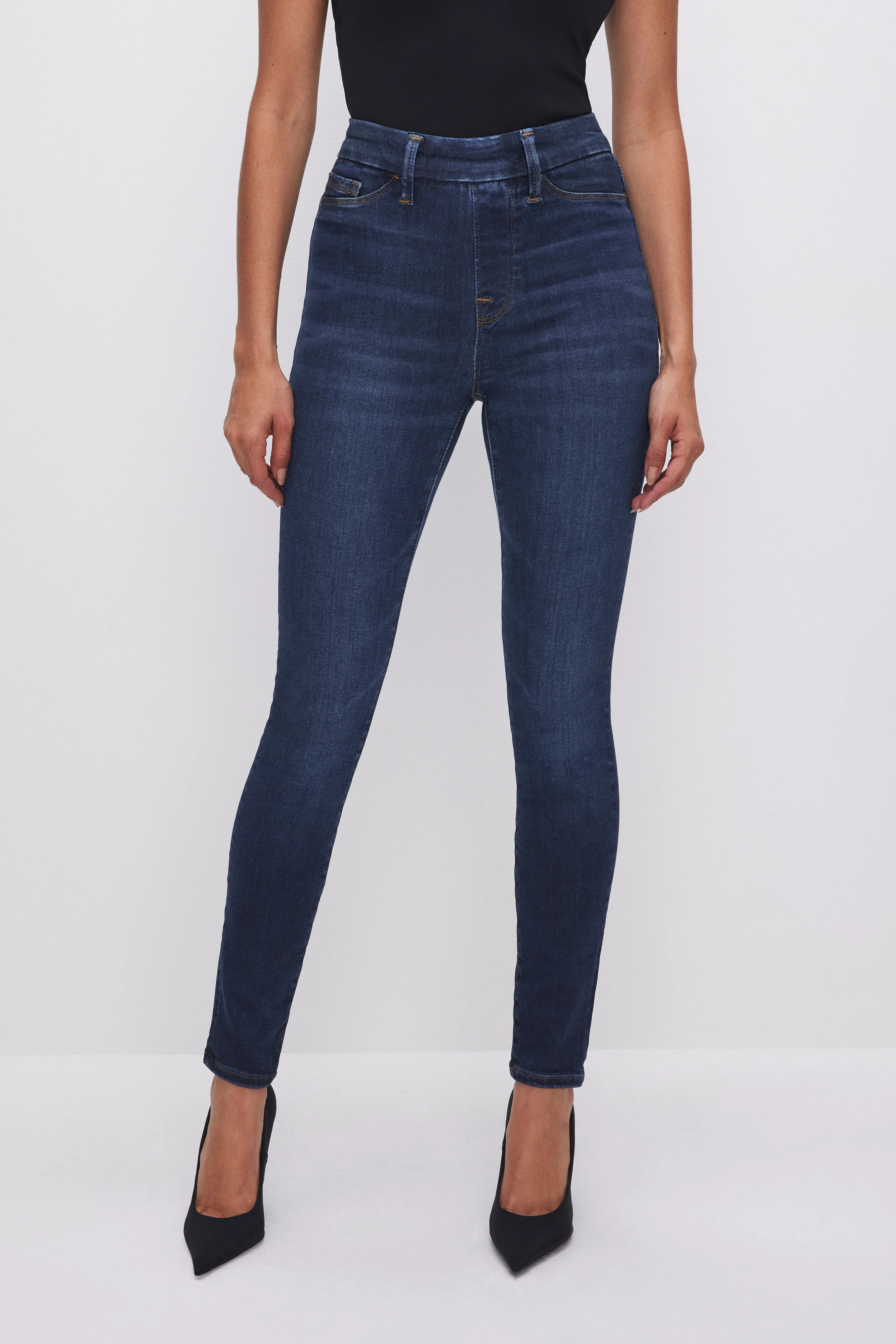 POWER STRETCH PULL-ON SKINNY JEANS | INDIGO491 - GOOD AMERICAN | Good American