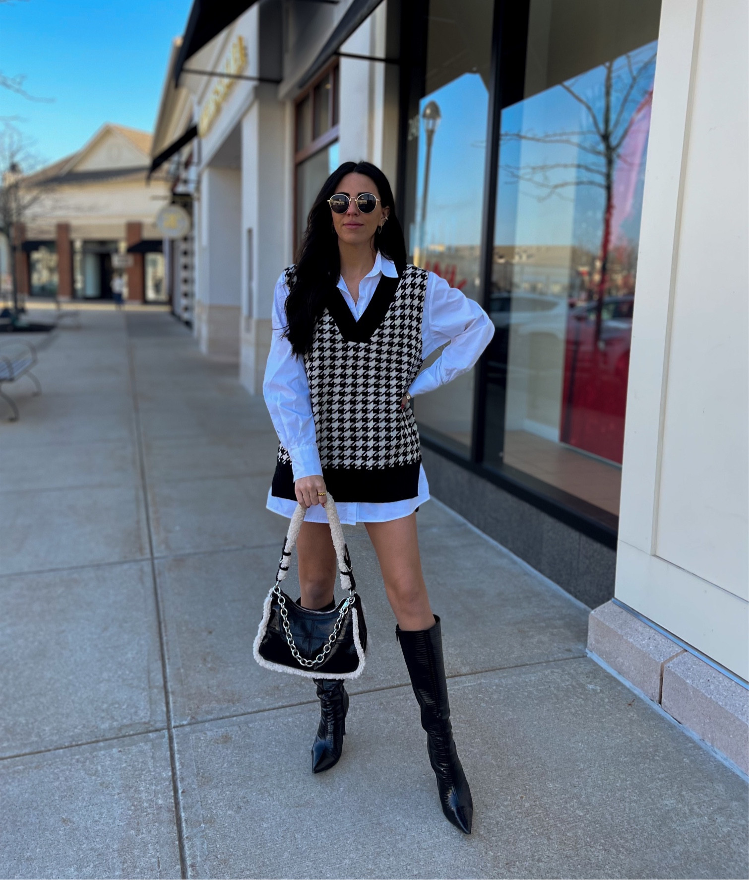 Amazon sweater vest + button up shirt dress … edgy street style

#LTKshoecrush #LTKCyberweek #LTKSeasonal