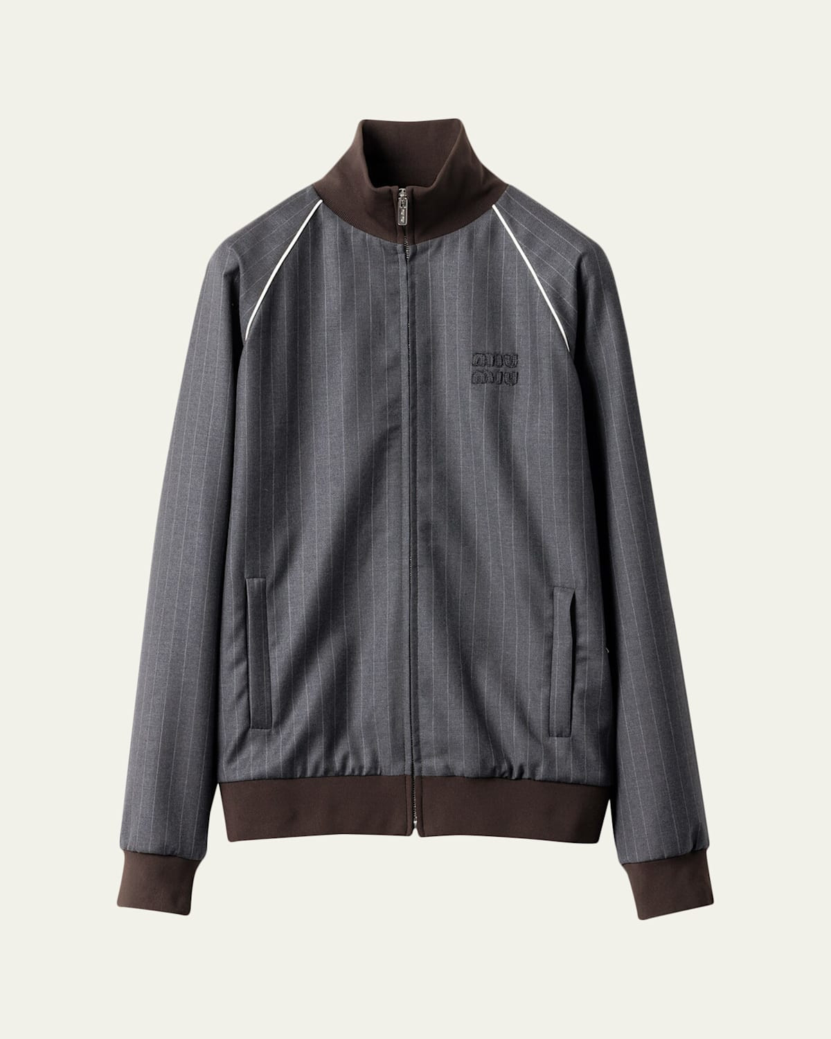 Pinstripe Zip-Up Jacket | Bergdorf Goodman