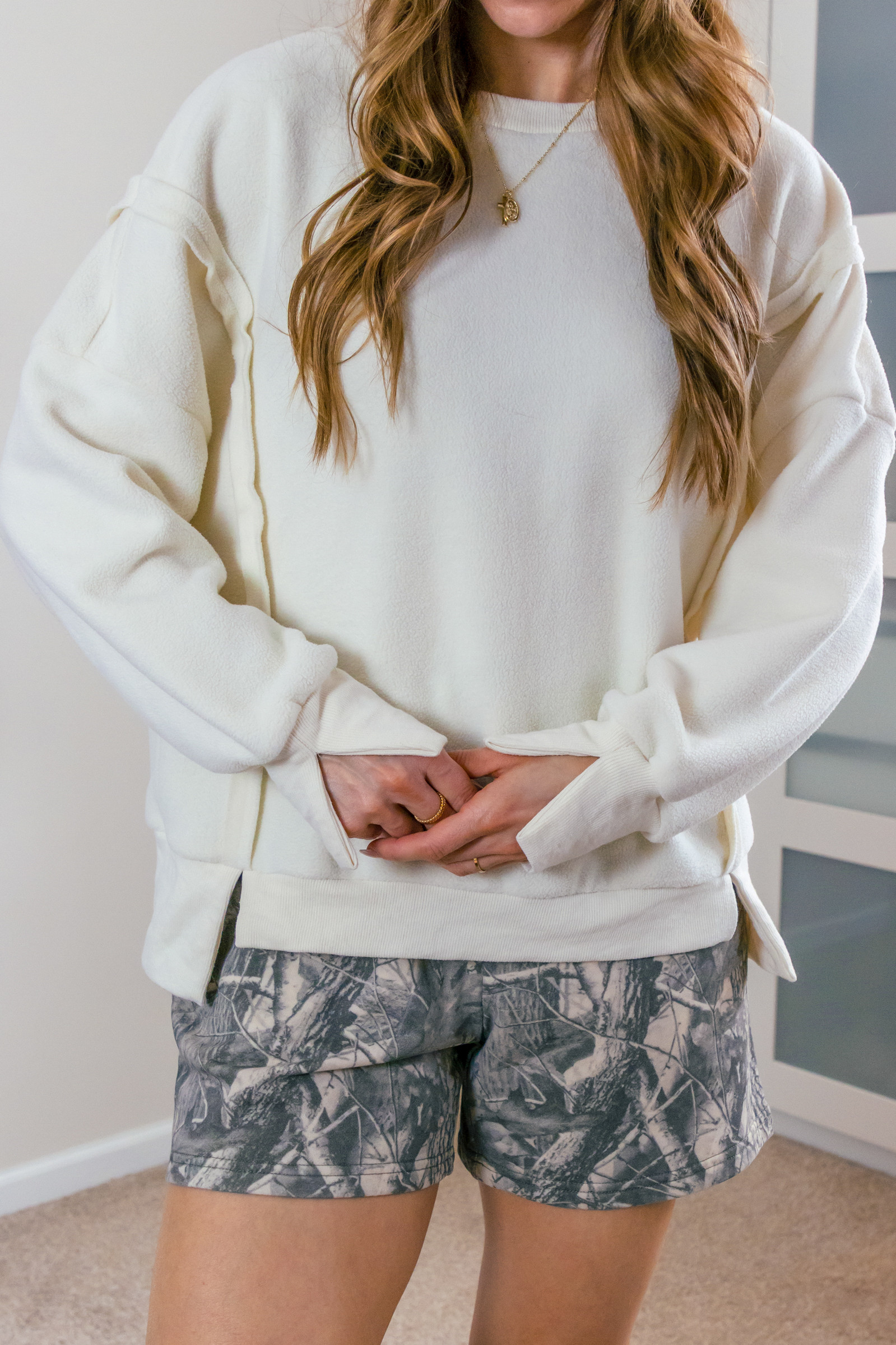 Comfort is key! These cozy sweat shorts are perfect for lounging. Pair with this soft sweatshirt for a cute yet comfy look. 
-I'm in a size medium in the pullover.
-I'm in a size small in the floral grey color option in the camo shorts.
Highly recommend!


 

 #LTKdayinmylife #LTKootd #LTKSaleAlert