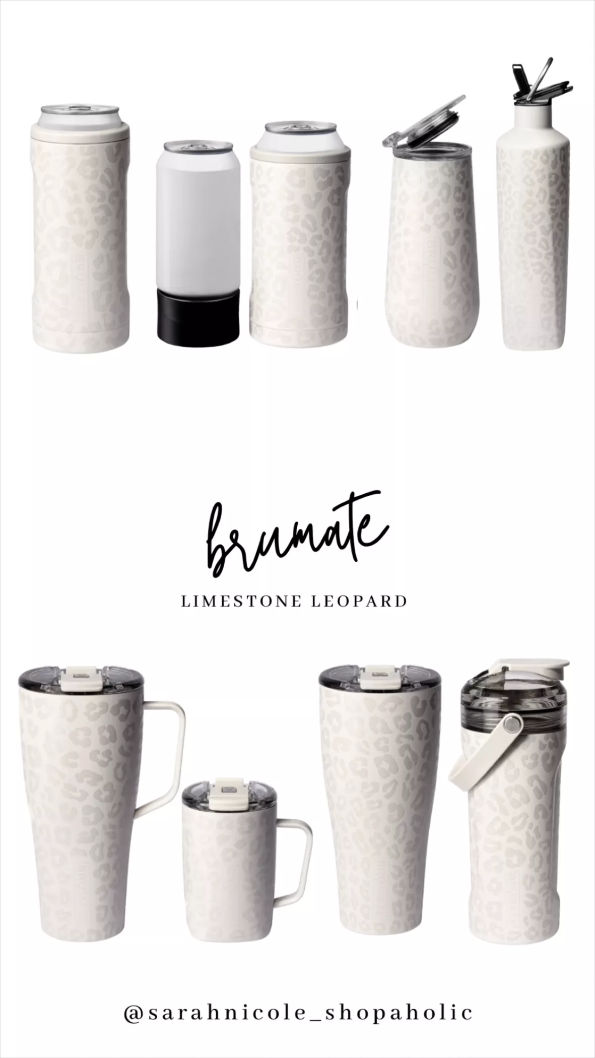 Brumate Toddy Coffee Mug in limestone leopard