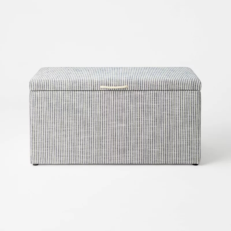 Lynwood Cube Bench Ticking Striped (FA) - Threshold™ designed with Studio McGee | Target
