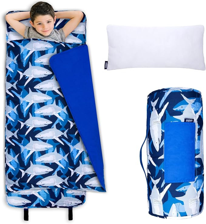 Wildkin Kids Original Nap Mat – Cozy Kids Sleep Mat with Pillow, Ideal for School & Travel - Sh... | Amazon (US)