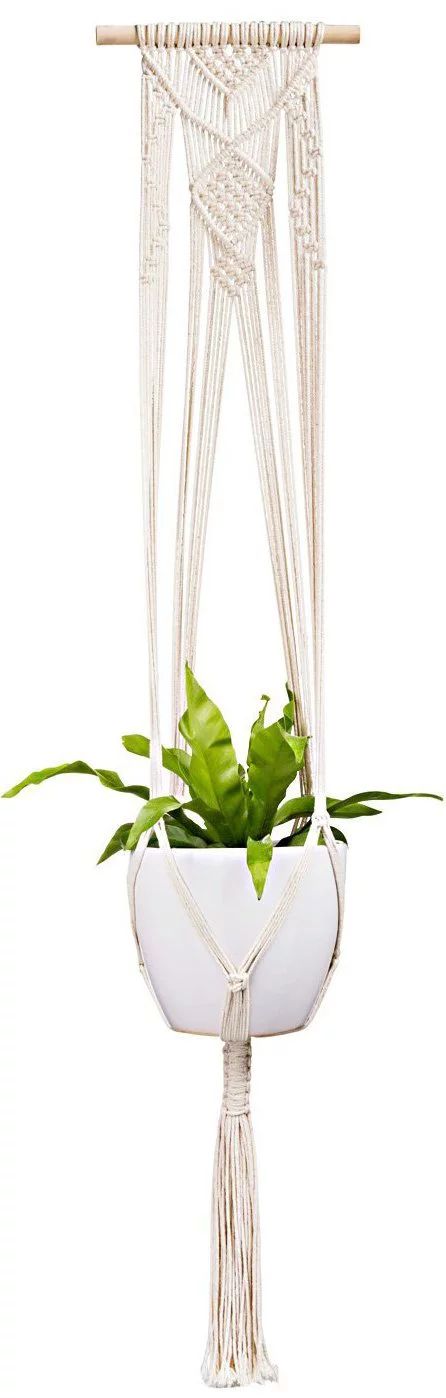 Coolmade Macrame Plant Hanger Indoor Wall Hanging Planter Basket Flower Pot Holder Boho Home Deco... | Walmart (US)