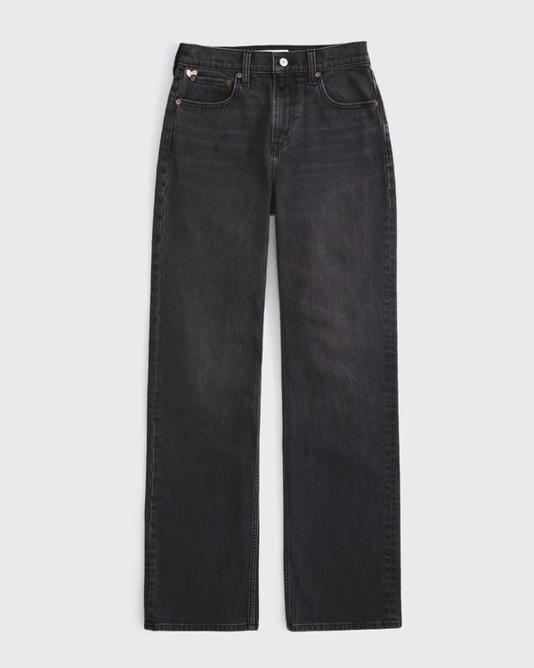 Women's High Rise 90s Relaxed Heart Embroidered Jean | Women's New Arrivals | Abercrombie.com | Abercrombie & Fitch (US)