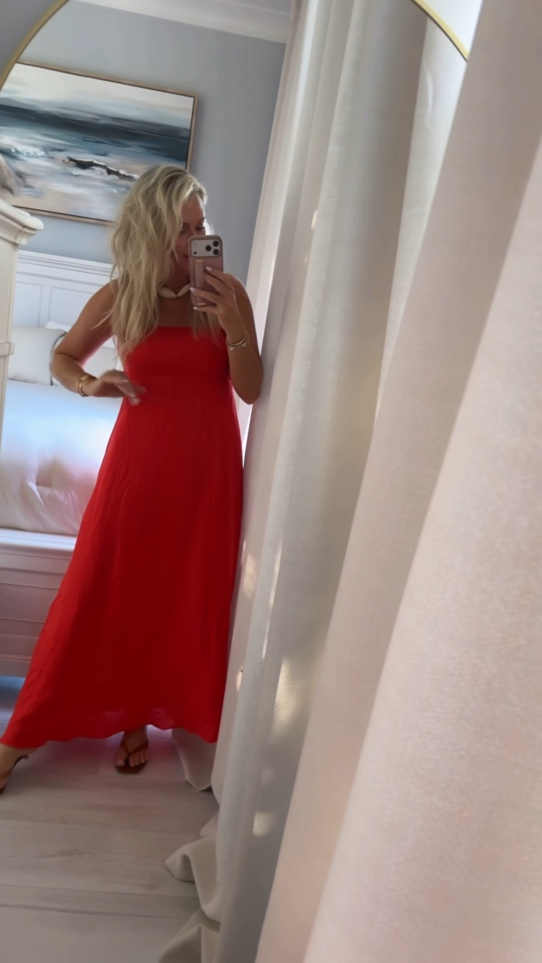 Dress was a hit! Wearing small and cute back! So many compliments!!! 
♥️🐚

Dress. Red dress. Summer outfits. Maxi dress. Red. Gauze. Resort wear. Summer

#LTKootd #LTKgrwm #LTKSeasonal