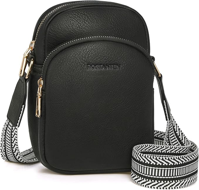 BOSTANTEN Small Crossbody Bags for Women Designer Zip Cell Phone Purse Shoulder Handbags Wallet w... | Amazon (US)