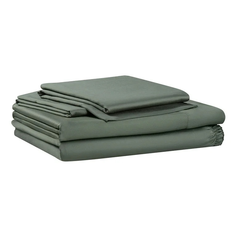 Allswell Soft & Silky 4-Piece Flag Stone Viscose from Bamboo Sateen Bed Sheet Set, Full - Walmart... | Walmart (US)