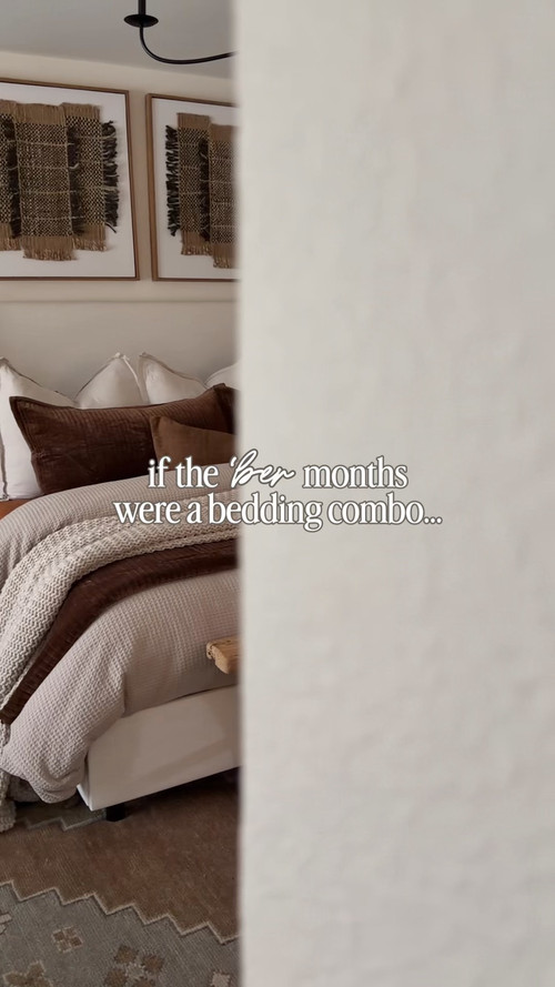 Fall bedding, but make it warm, layered + extra cozy.