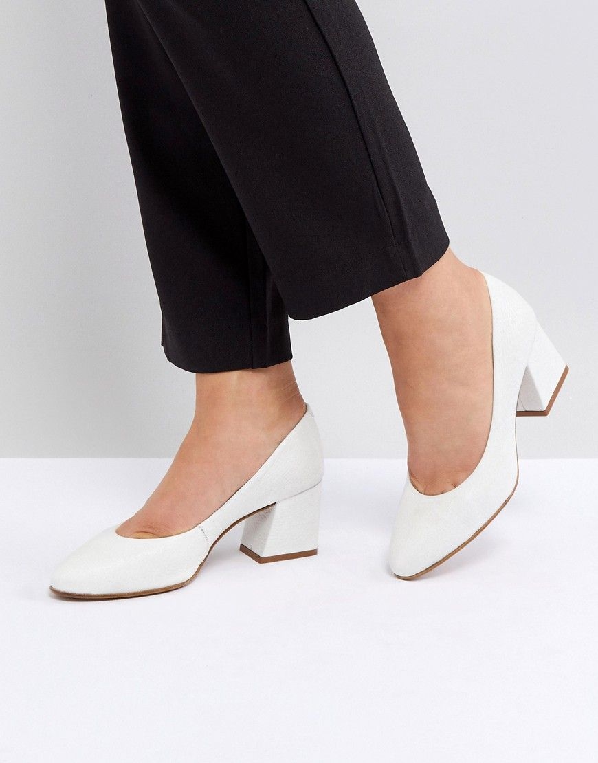 ASOS SPEARMINT Leather Heels - White | ASOS US