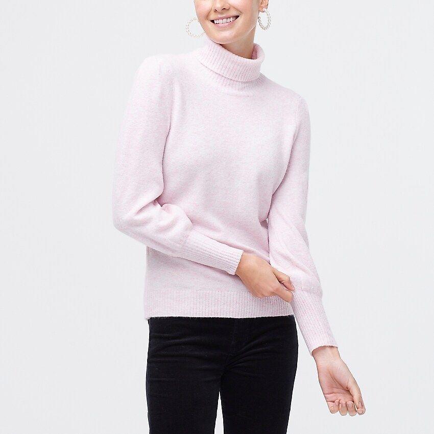 Puff-sleeve sweater in extra-soft yarn | J.Crew Factory