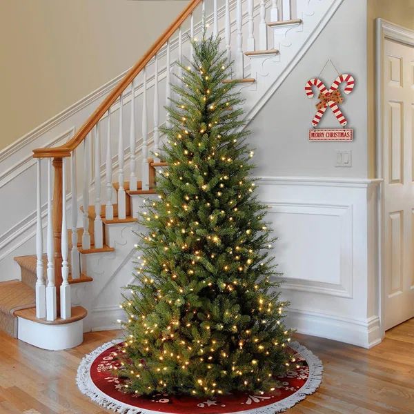 Dunhill Fir 6'6'' H Slender Green Realistic Artificial Fir Christmas Tree with 500 Lights | Wayfair North America
