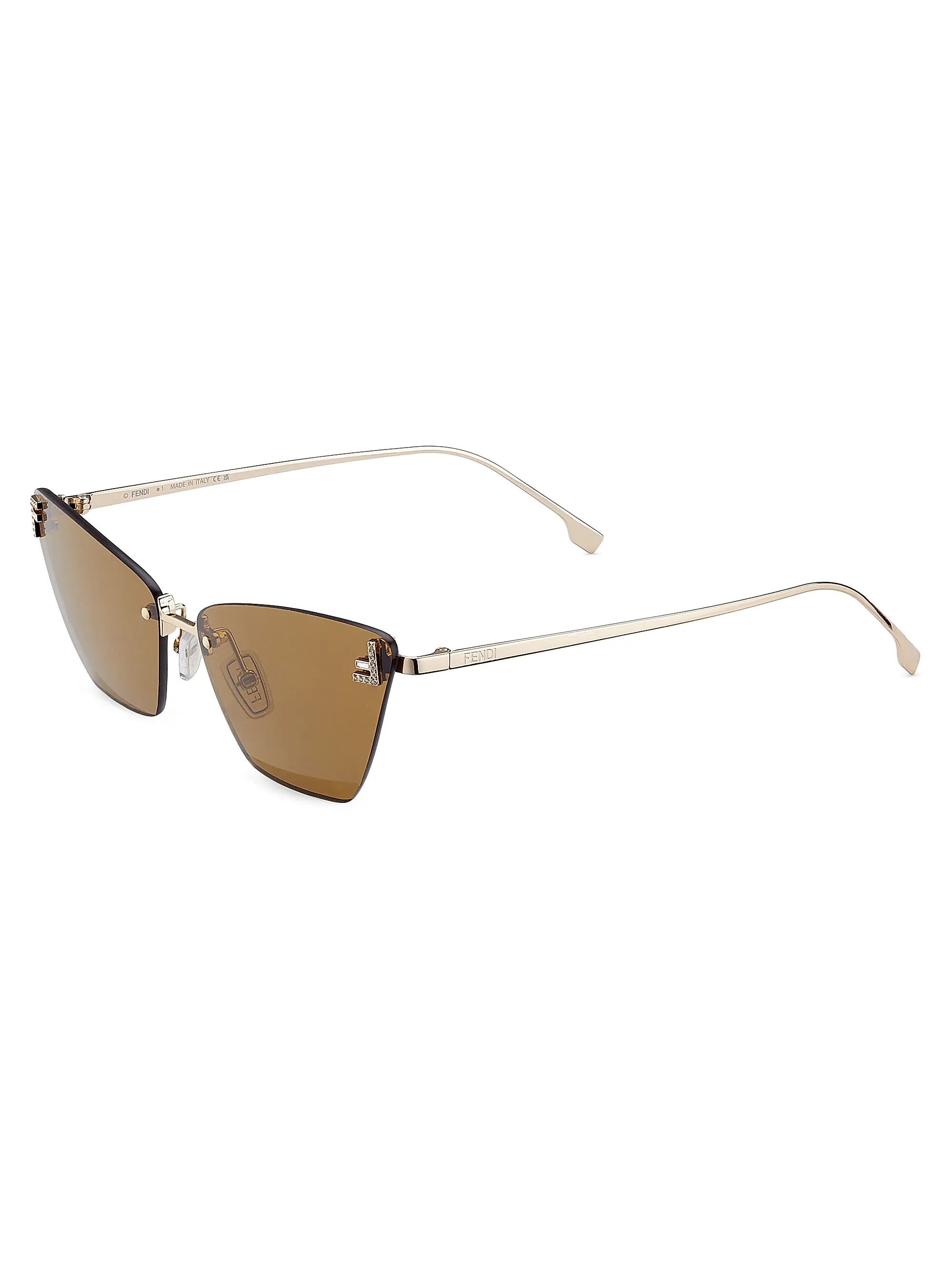 Fendi First Crystal 57MM Cat-Eye Sunglasses | Saks Fifth Avenue