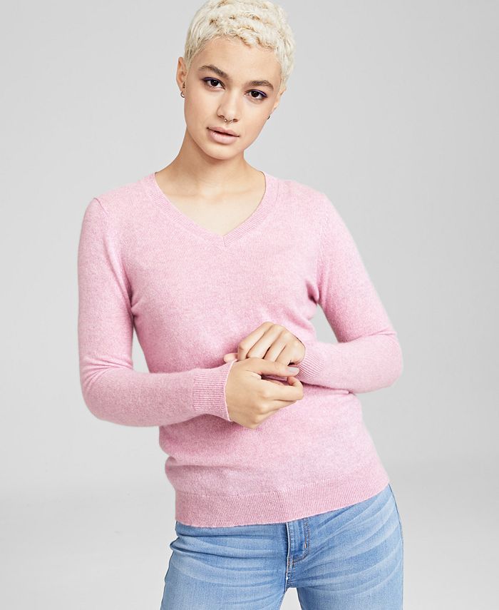 Charter Club V-Neck Cashmere Sweater, In Regular and Petites, Created for Macy's & Reviews - Swea... | Macys (US)