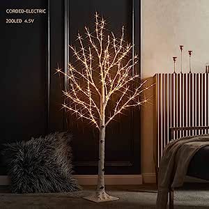 LITBLOOM Lighted Twig Birch Tree with Fairy Lights 6FT 330 LED for Indoor Outdoor Home and Christ... | Amazon (US)