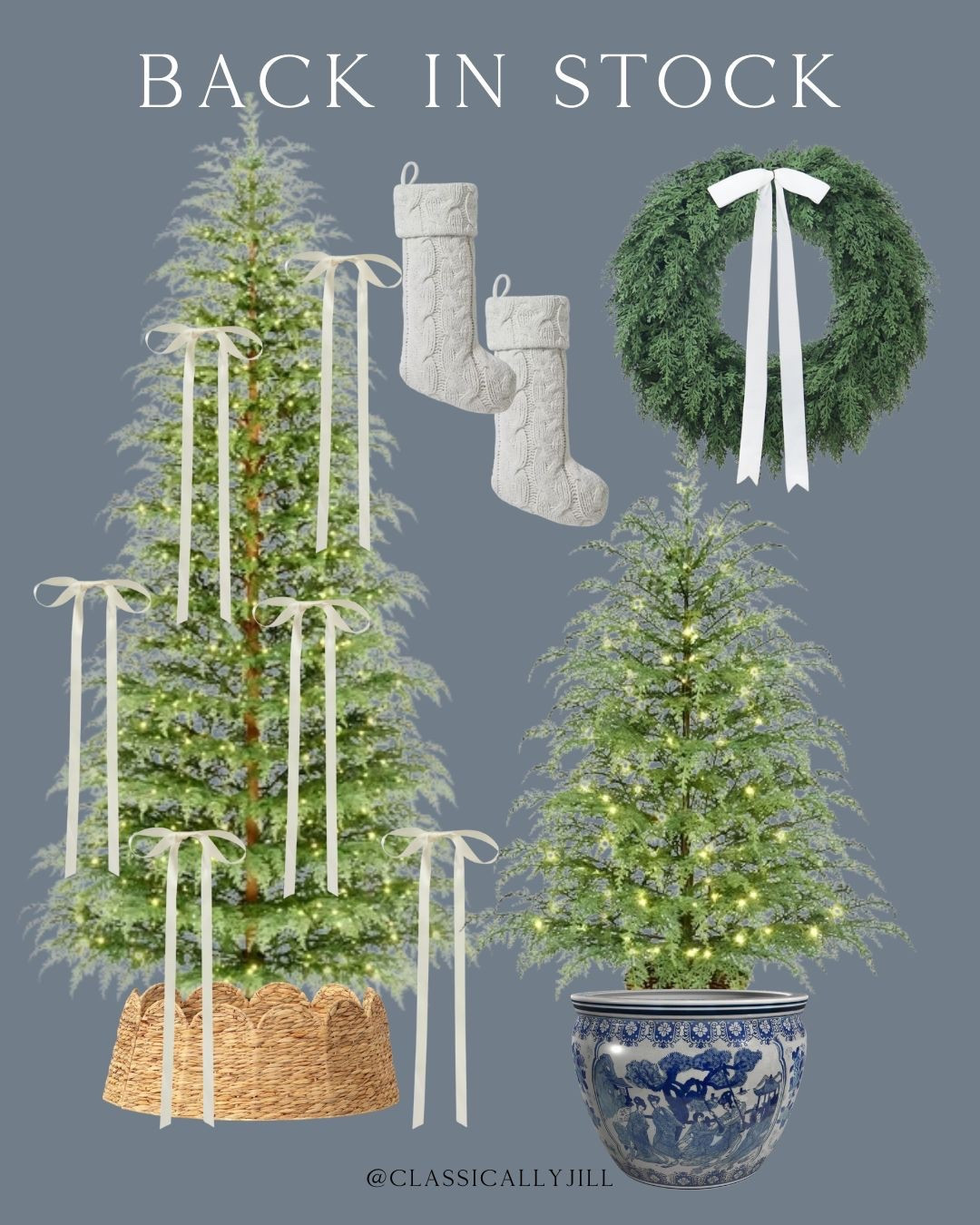 Back in stock! Own and love this faux tree. Sells out quickly! Classic holiday decor, faux Christmas tree, classic coastal Christmas, holiday decor, white stockings for Christmas, Christmas wreathh

#LTKHome #LTKSeasonal