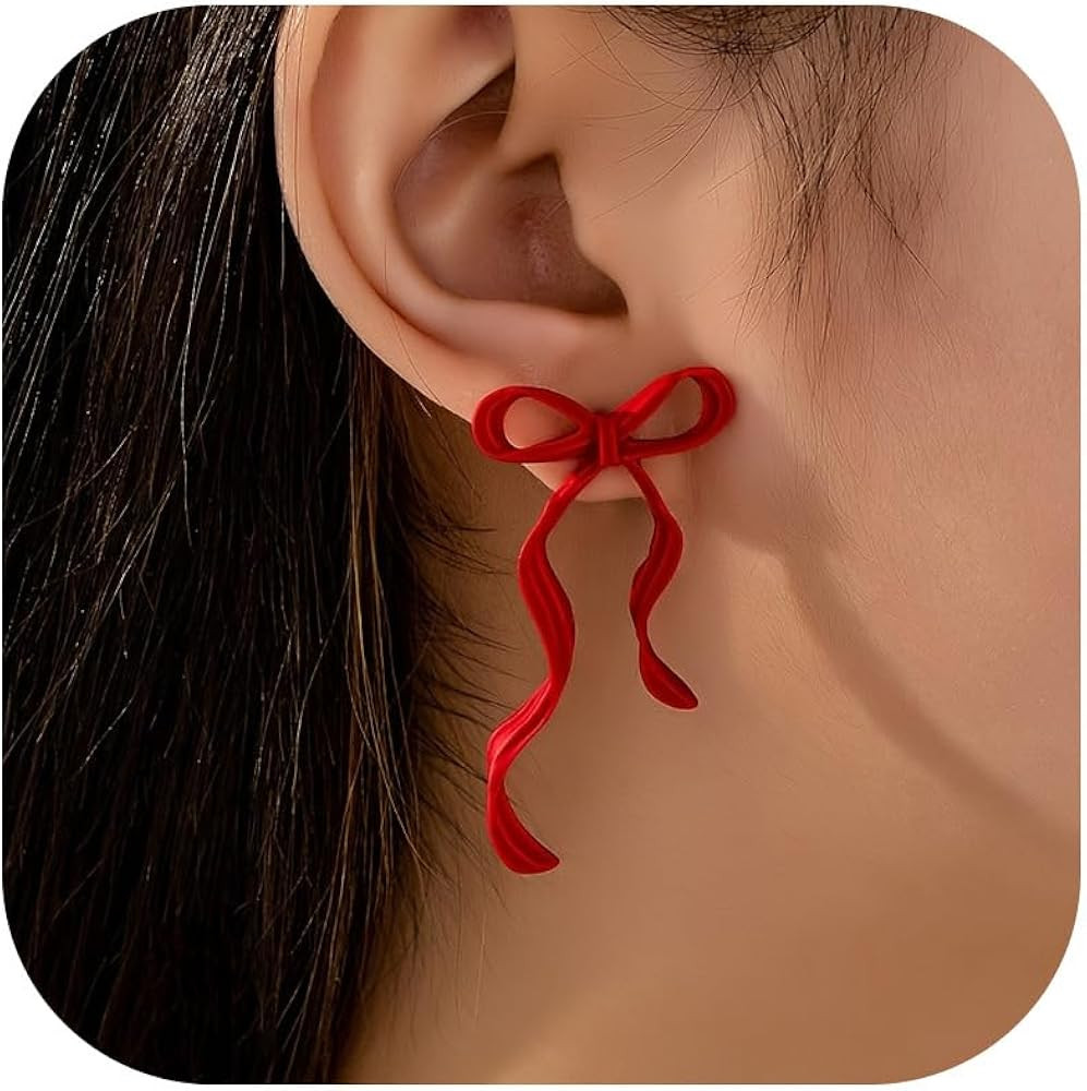 Christmas Outfits for Women Stocking Stuffers for Women Christmas Earrings Bow Tree Snowflake Dro... | Amazon (US)