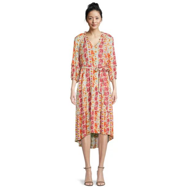 The Pioneer Woman Tiered Ruffle Dress, Sizes XS-3X, Women's | Walmart (US)
