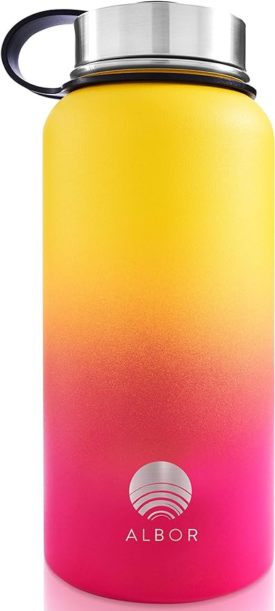 ALBOR Insulated Water Bottle with Straw - 32 oz Water Bottles - Triple Insulated Stainless Steel ... | Amazon (US)