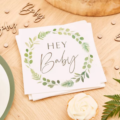 "Hey Baby" Botanical Napkins | Target