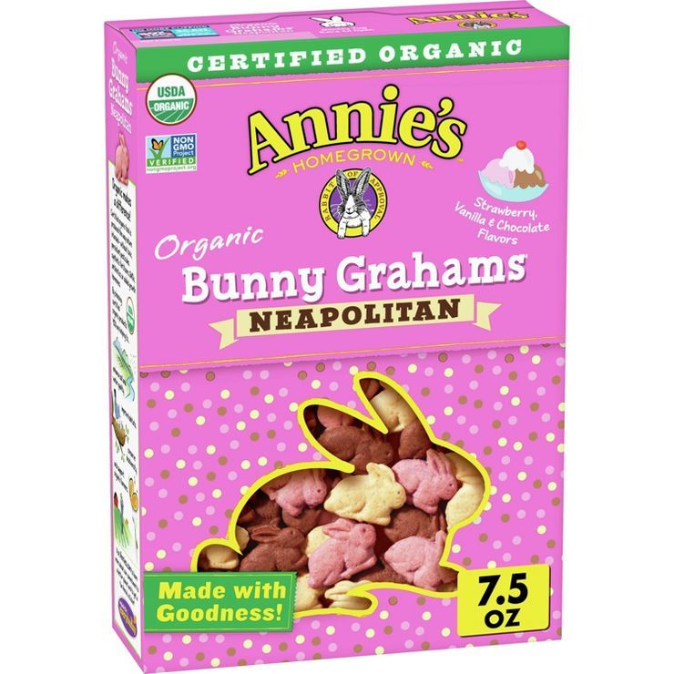 Annie's Organic Neapolitan Bunny Graham Crackers - 7.5oz | Target