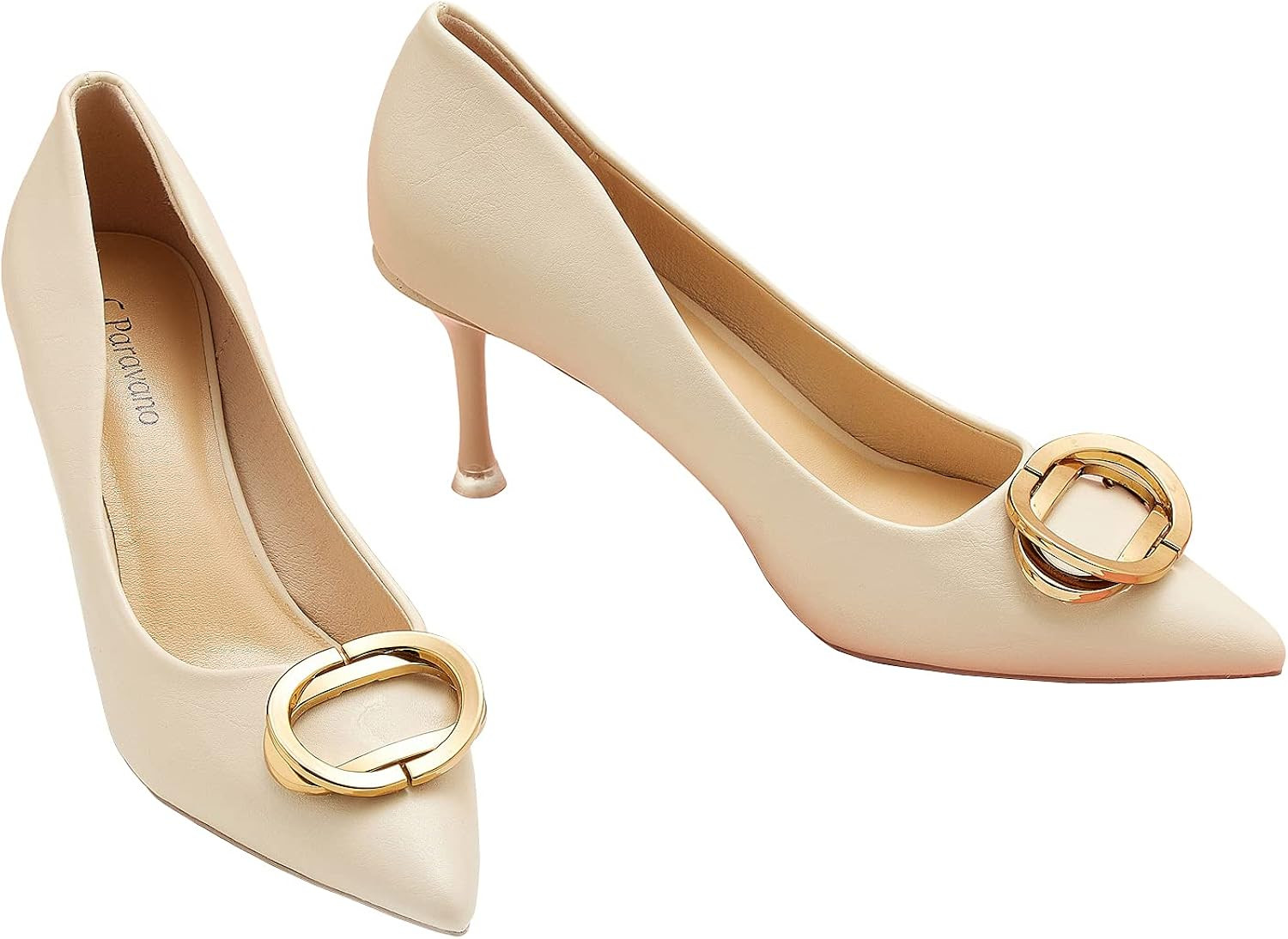 C.PARAVANO Low Heels for Women I Black Pumps I Women's Pumps I Kitten Heels for Women I Black Pumps  | Amazon (US)