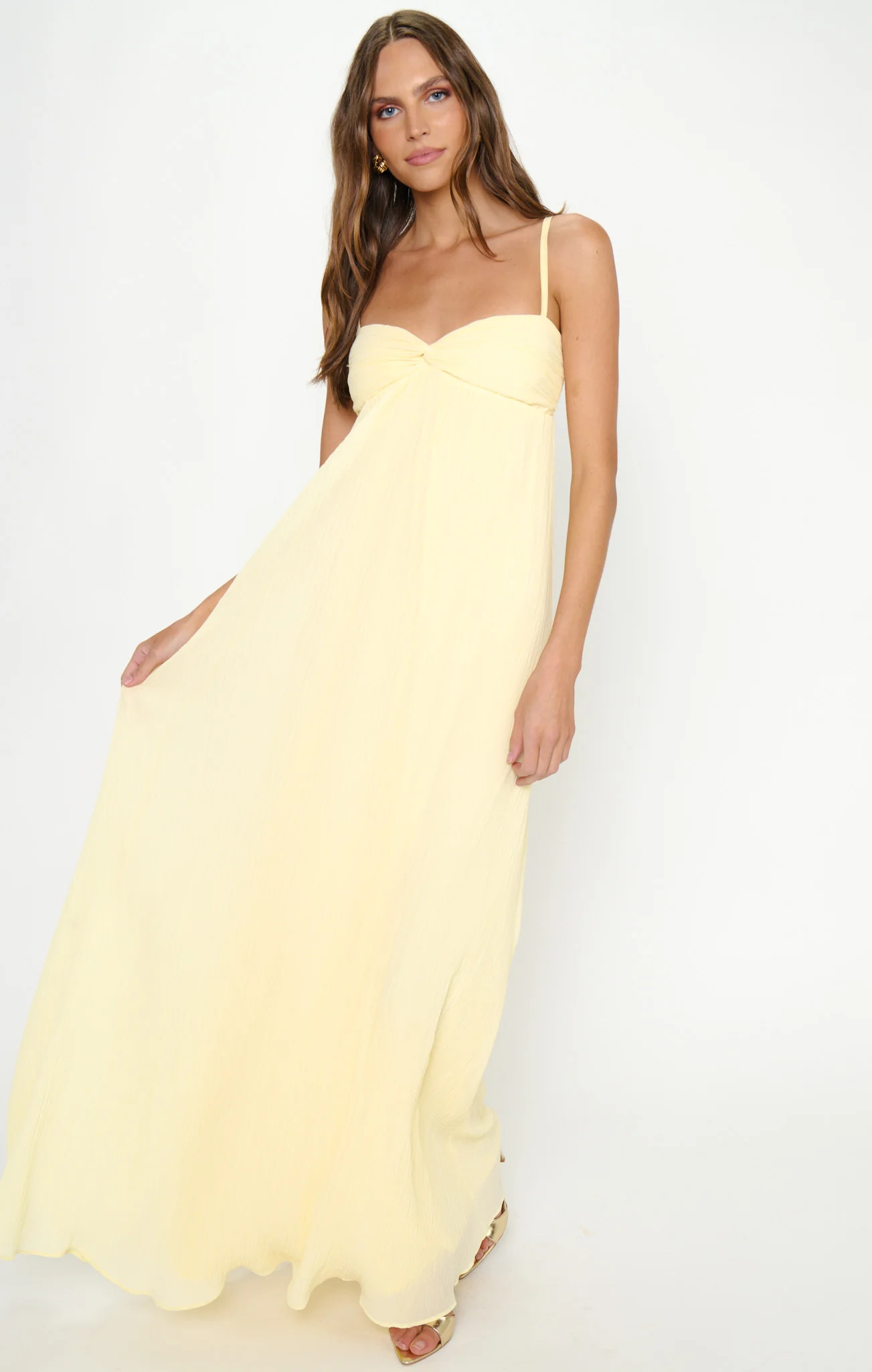 Libby Maxi Dress ~ Pistachio Pleated Chiffon | Show Me Your Mumu