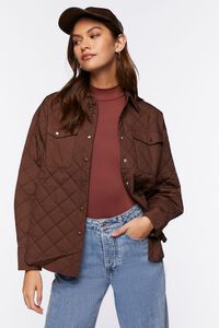Quilted Dolphin-Hem Shacket | Forever 21 | Forever 21 (US)