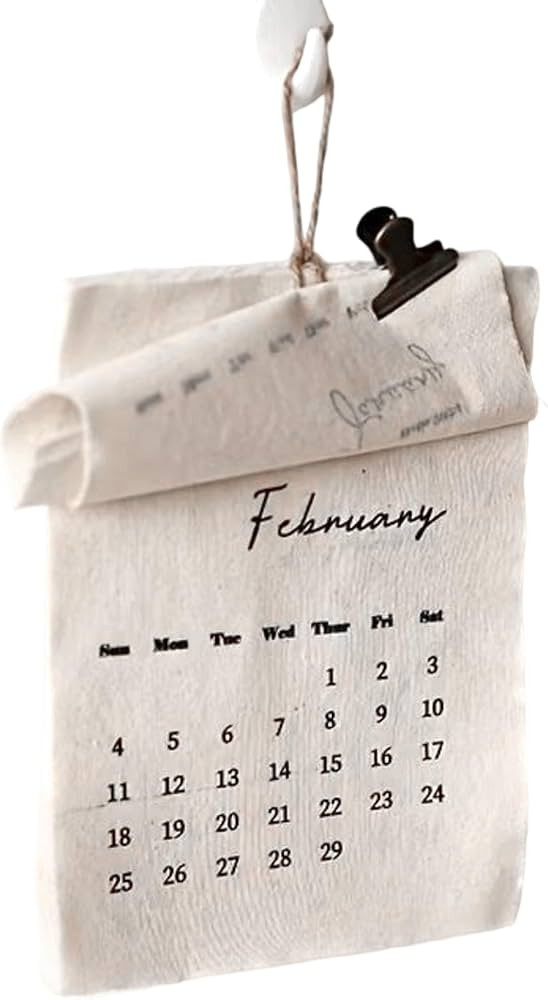 2026 Wall Calendar - 12-Month Textile Schedule Planner,Fabric Monthly Calendar | for Home Living ... | Amazon (US)