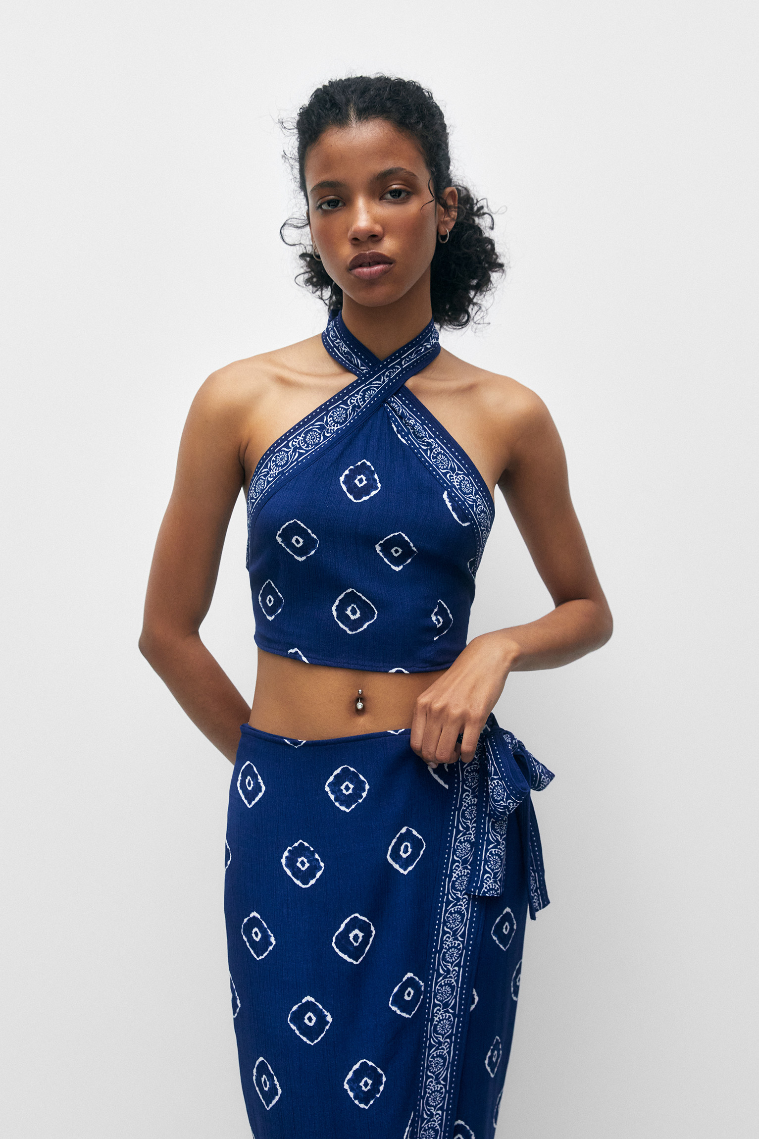 Rustic halter top | PULL and BEAR UK