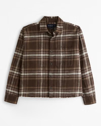 Color: dark brown plaid | Abercrombie & Fitch (US)