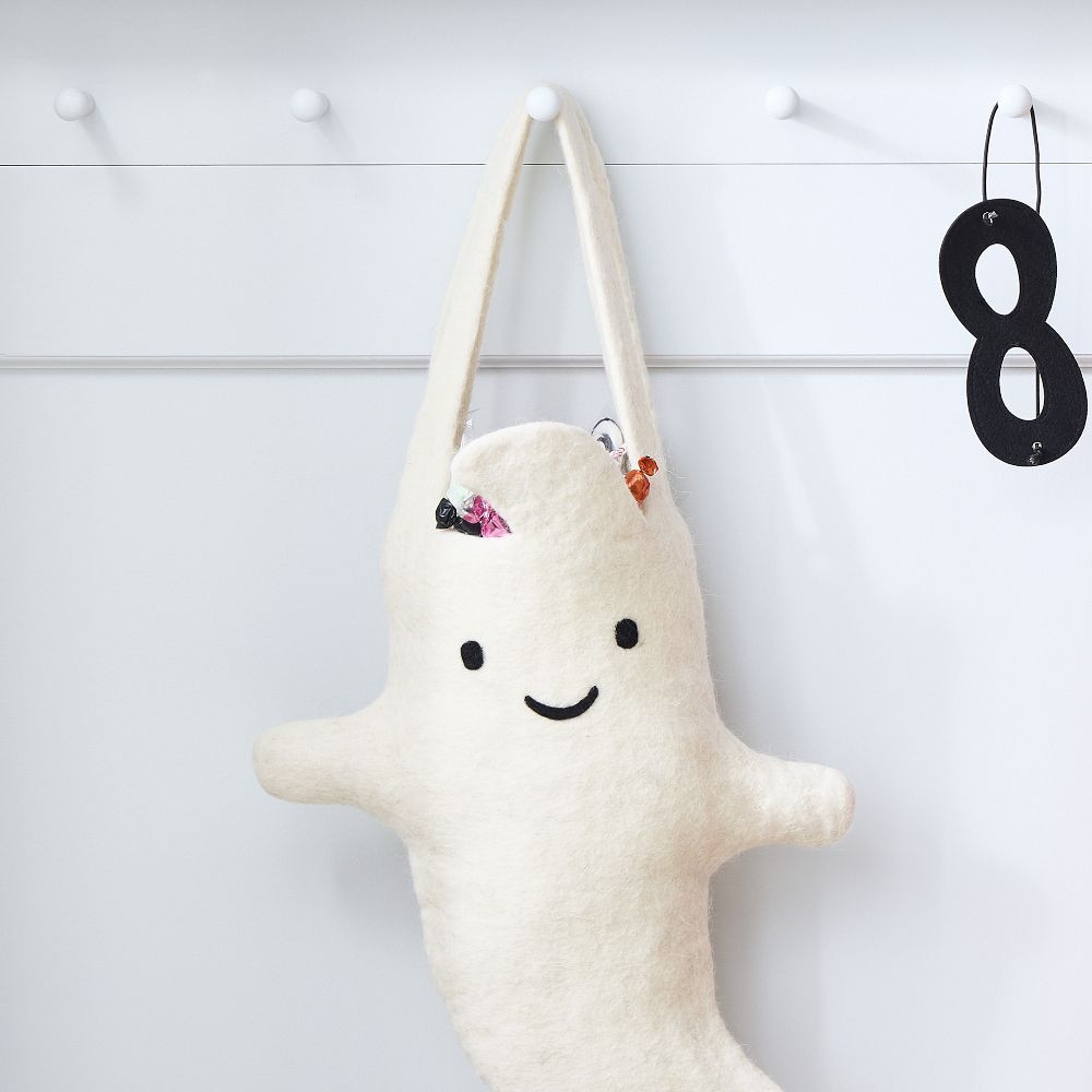 Halloween Felt Ghost Treat Bucket | West Elm (US)