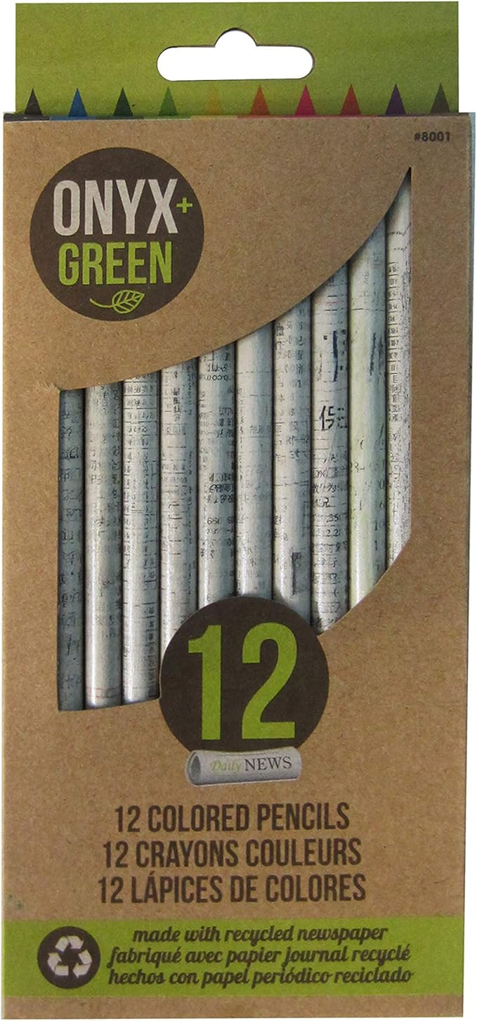 Colored Pencils, Sharpened, Made from Recycled Paper (8001), 12 Piece | Amazon (US)