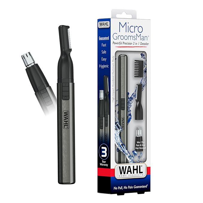 Wahl Micro Groomsman Battery Personal Trimmer for Hygienic Grooming with Rinseable, Interchangeab... | Amazon (US)