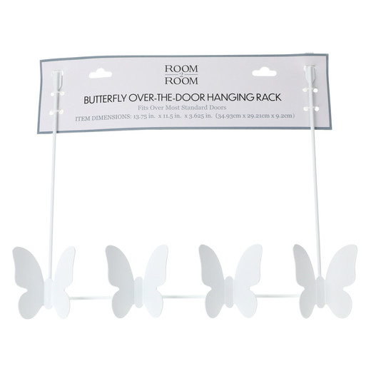 over-the-door hanging butterfly hook rack 13.75in x 11.5in | Five Below