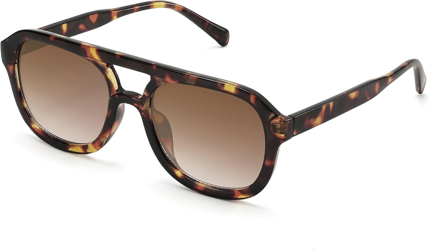 Retro Aviator Sunglasses for Women Men Trendy Square Pilot Shades 70s Vintage Sun Glasses | Amazon (US)