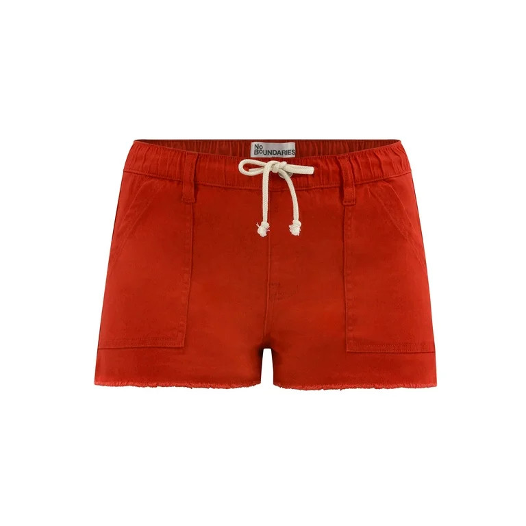 No Boundaries Drawstring Utility Shorts with Porkchop Pockets, 2" Inseam, Women's - Walmart.com | Walmart (US)