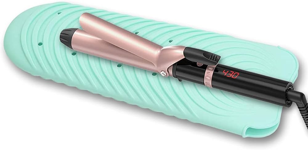 Heat Resistant Mat for Curling Iron, Flat Iron Silicone Mat Pouch for Hair Straightener, Portable... | Amazon (US)