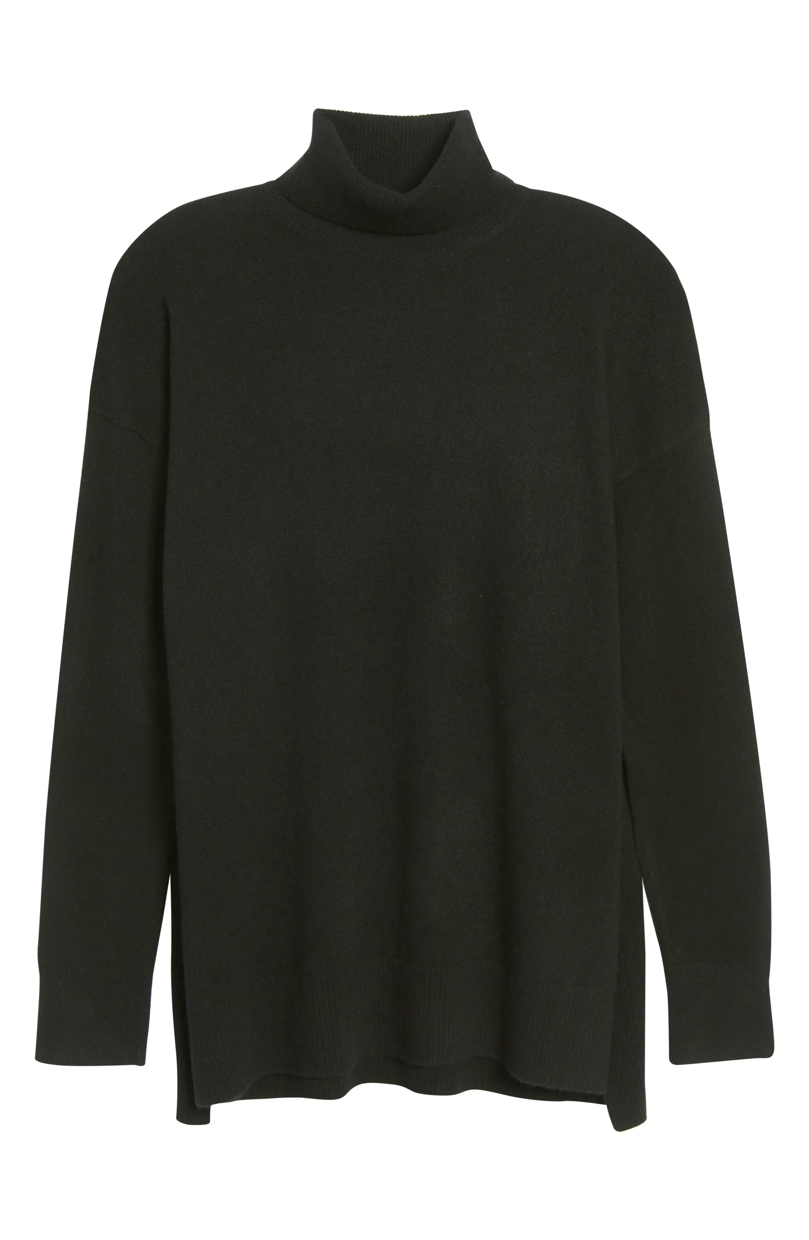 AllSaints Gala Cashmere Turtleneck Sweater, Size Medium in Black at Nordstrom | Nordstrom