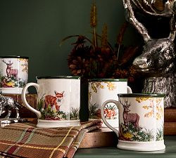 Fantastical Forest Stoneware Mugs - Set of 4 | Pottery Barn (US)