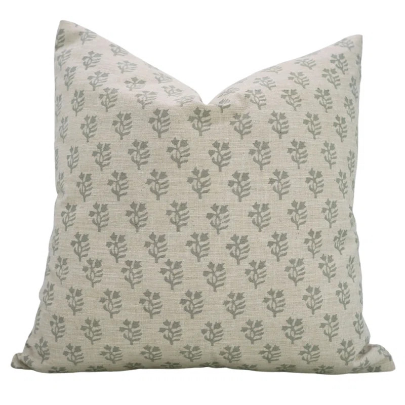 Fabdivine Decorative Pillow Cover Handmade Pudina Block Print Cushion for Sofa & Bed | Wayfair North America