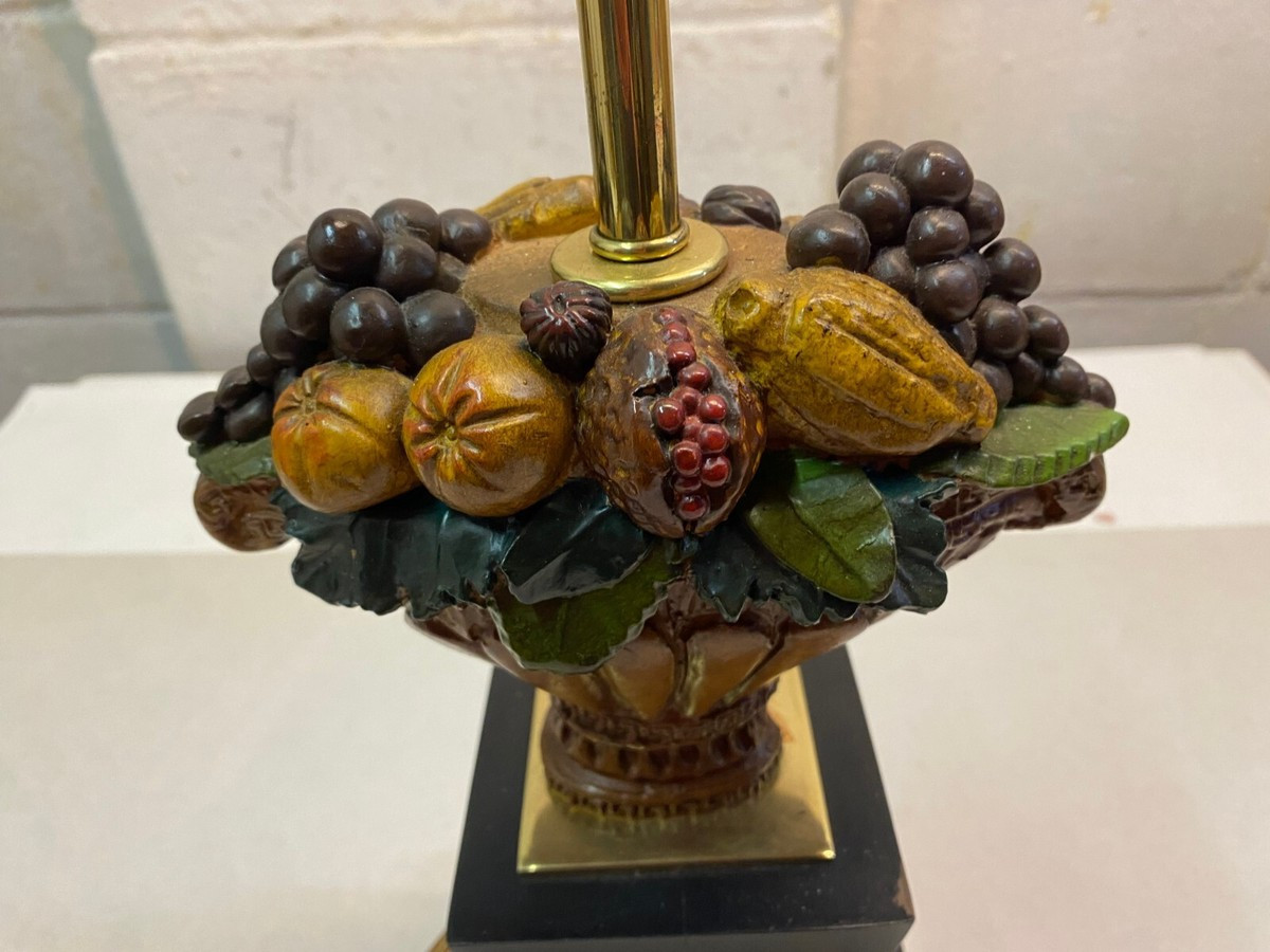 VINTAGE FREDERICK COOPER MCM TABLE LAMP LIGHT FRUIT BASKET | eBay US