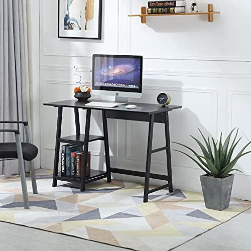 Natwind 43" Office Desk Computer Desk with 2-Tier Storage Bookshelves Study Table Laptop Writing ... | Amazon (US)