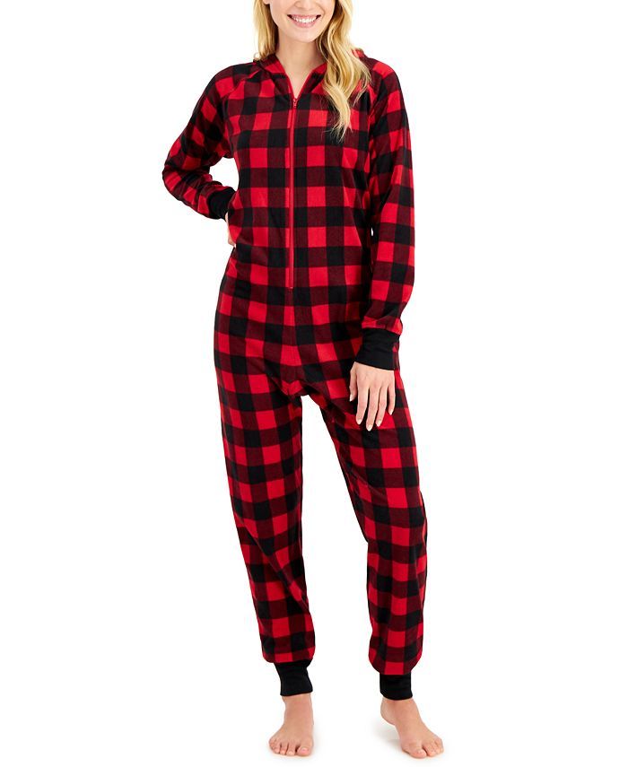 Family Pajamas Matching Women's 1-Pc. Red Check Printed Family Pajamas & Reviews - All Pajamas, R... | Macys (US)