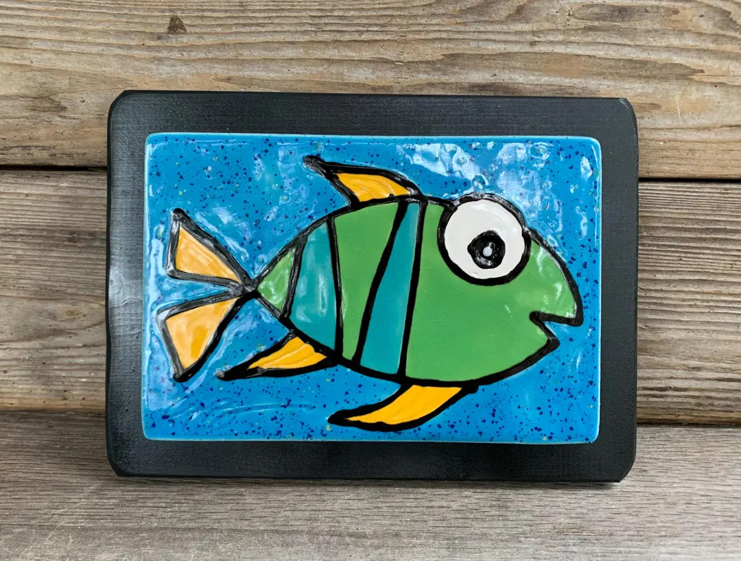 Ceramic Fish Tile - Etsy | Etsy (US)