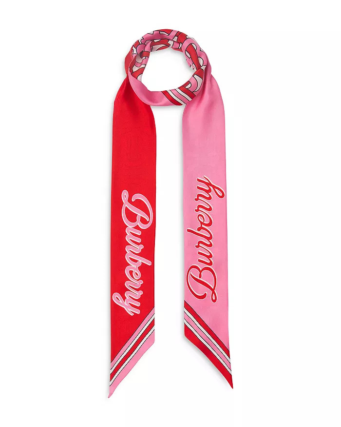 Script Silk Skinny Scarf | Bloomingdale's (US)