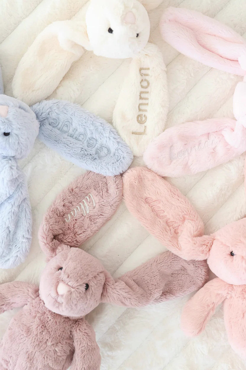 Embroidered Large Cuddle Plush Friends | Honey Bunny | Caden Lane
