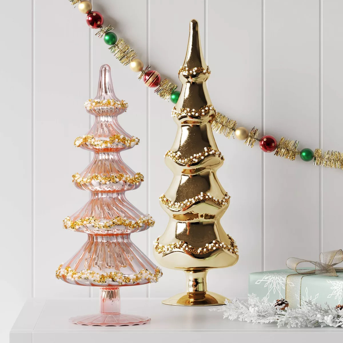 14.75" Christmas Glass Tree Decor Gold - Wondershop™ | Target